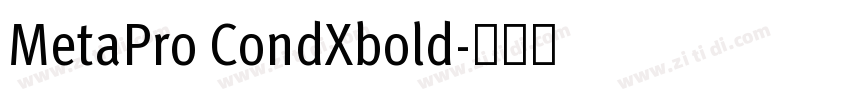 MetaPro CondXbold字体转换